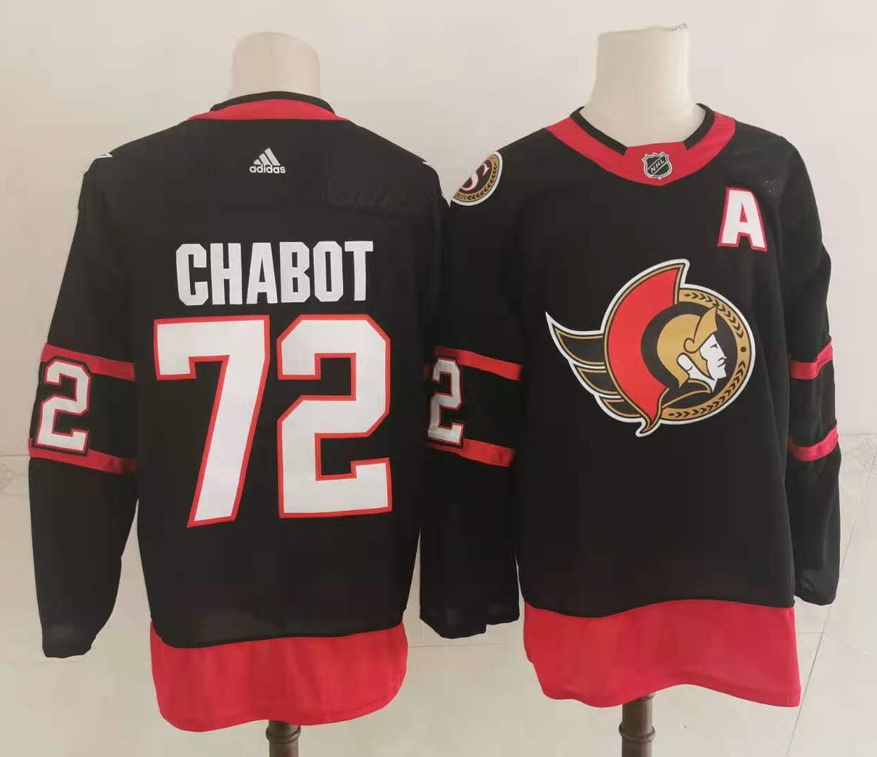 Ottawa Senators #72 Thomas Chabot Men Adidas 2020 Stitched black NHL Jersey->philadelphia flyers->NHL Jersey